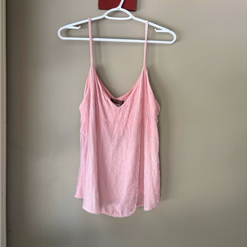 Reformation Pink Velvet Camisole Top M